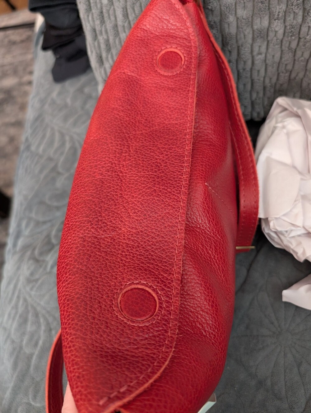 Portland Leather Chili Red Large Koala Sling Bag NWT - Picture 5 of 6